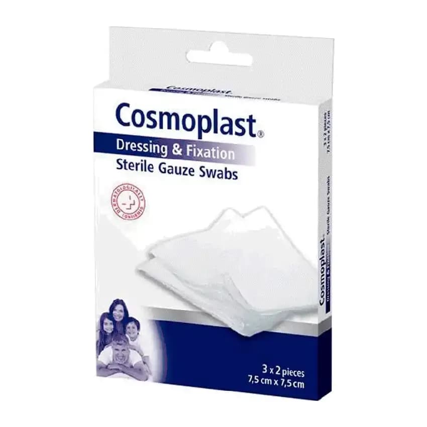 Cosmoplast Gasa esterilizada cosmoplast universal 75x75 mm caja de 6 unidades