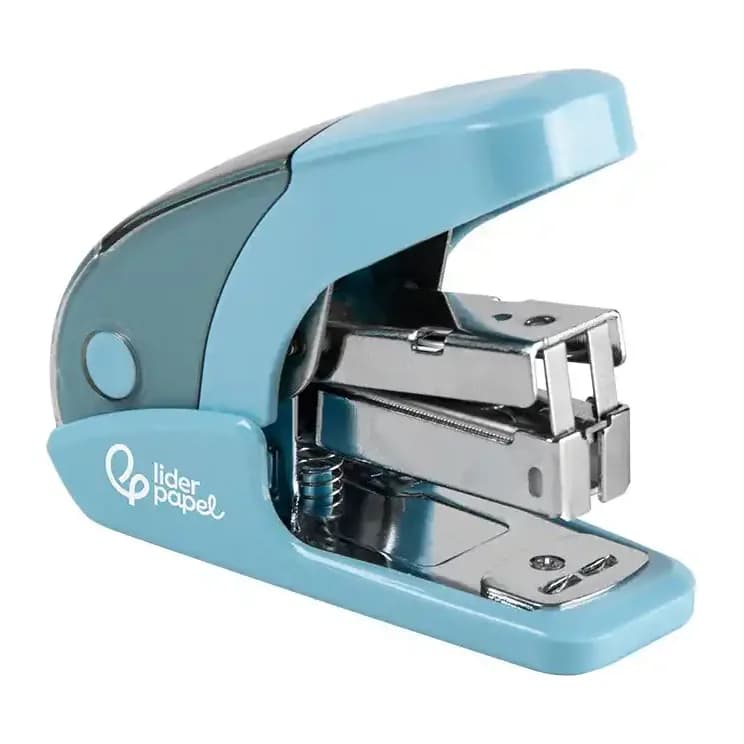 Liderpapel Grapadora liderpapel micro con regalo de caja de 1000 grapas 24/6 26/6 capacidad 20 hojas celeste