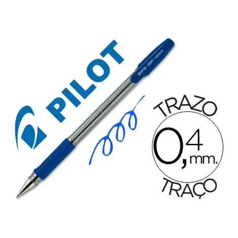 Pilot Boligrafo pilot bps-gp azul sujecion de caucho tinta base de aceite con capuchon