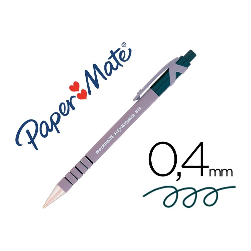 Papermate Boligrafo flexgrip retractil negro