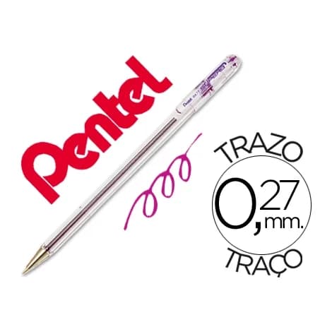 Pentel Boligrafo pentel bk-77 v violeta