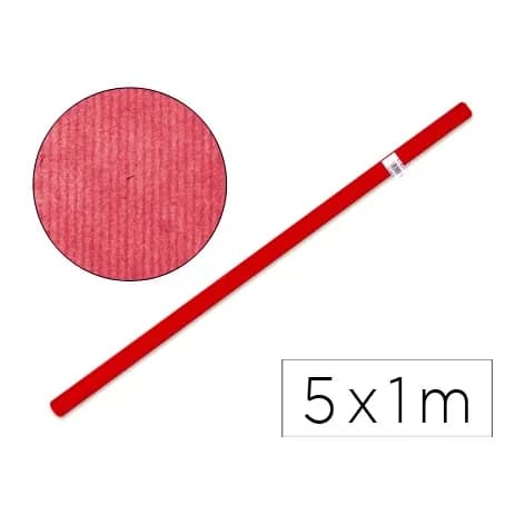 Liderpapel Papel kraft liderpapel rojo rollo de 5x1 mt