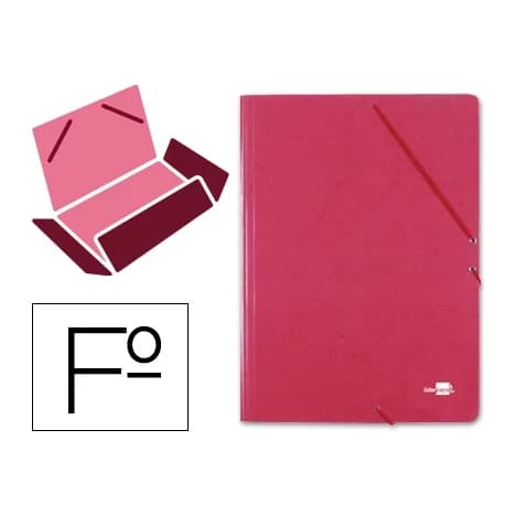 Liderpapel Carpeta liderpapel gomas tres solapas carton prespan folio
