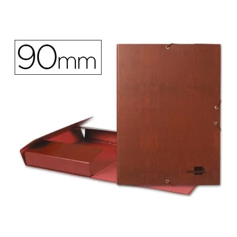 Liderpapel Carpeta proyectos liderpapel folio lomo 90mm carton forrado cuero