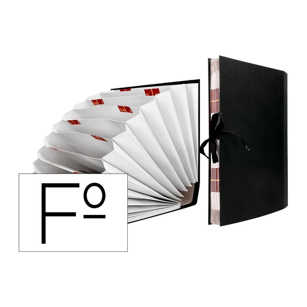 Liderpapel Carpeta fuelle liderpapel folio carton forrado negra