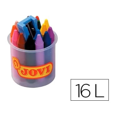 Jovi Lapices cera jovicolor bote de 16 unidades colores surtidos