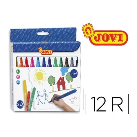 Jovi Rotulador jovi maxi 13 mm caja de 12 unidades colores surtidos
