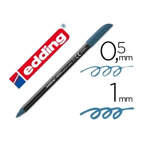 Edding Rotulador edding punta fibra 1200 azul acero n.17 punta redonda 0.5 mm
