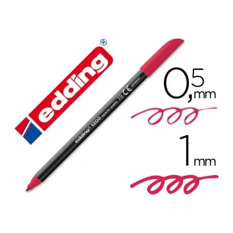 Edding Rotulador edding punta fibra 1200 carmin n. 19 punta redonda 0.5 mm
