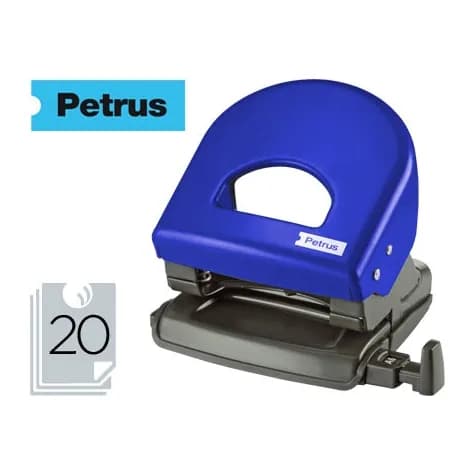 Petrus Taladrador petrus 62 color azul capacidad 20 hojas