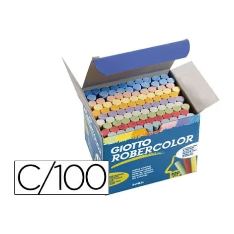 Robercolor Tiza color antipolvo robercolor caja de 100 unidades colores surtidos