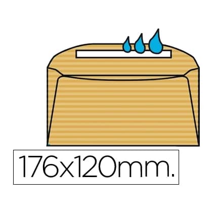 Liderpapel Sobre liderpapel n.8 crema comercial normalizado 120x176mm engomado caja de 500 unidades