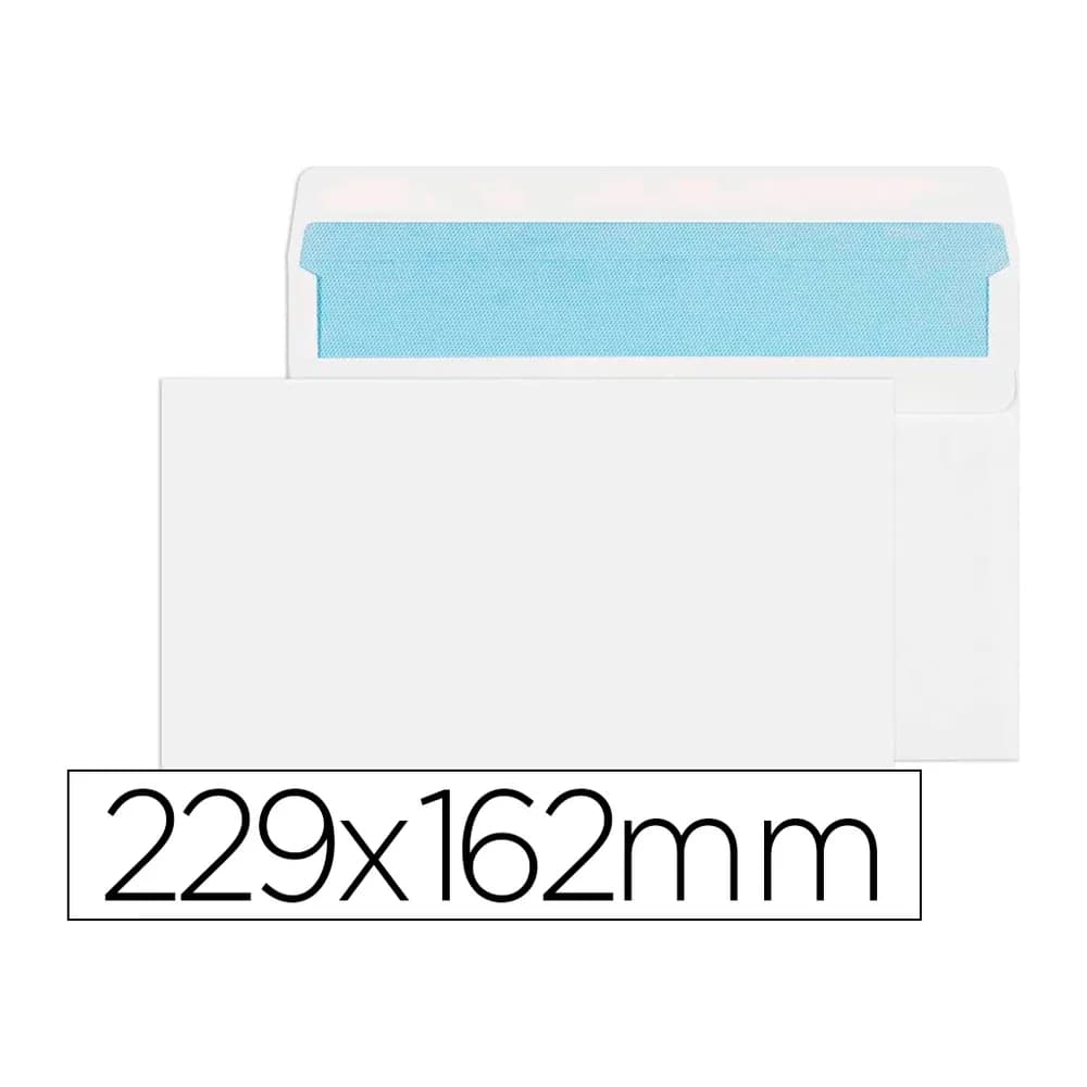 Liderpapel Sobre liderpapel n.11 blanco din c5 162x229 tira de silicona caja de 500 unidades