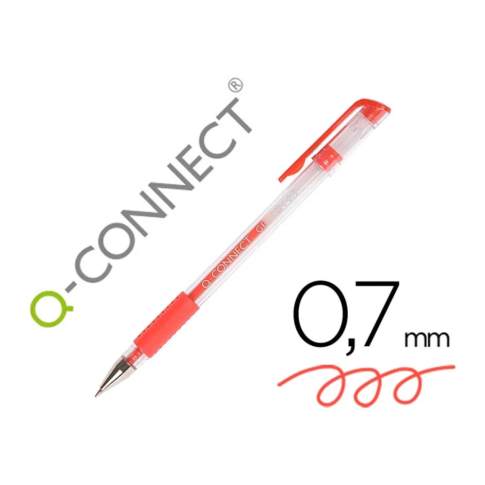 Q-connect Boligrafo q-connect tinta gel 0,7 mm sujecion de caucho