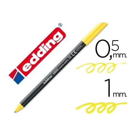 Edding Rotulador edding punta fibra 1200 amarillo neon n.65 punta de fibra 0,5 mm