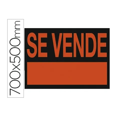 Archivo 2000 Cartel plastico archivo 2000 \"se vende\" rojo fluorescente 700x500 mm