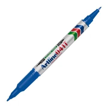 Artline Rotulador artline marcador permanente ek-041t azul doble punta 0.4 y 1.0 mm
