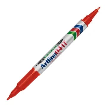 Artline Rotulador artline marcador permanente ek-041t rojo doble punta 0.4 y 1.0 mm