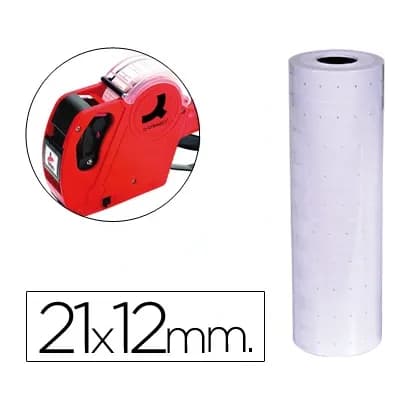 Q-connect Etiquetas q-connect blanca 21x12 mm lisa rollo 1000 etiquetas para etiquetadora connect kf00712