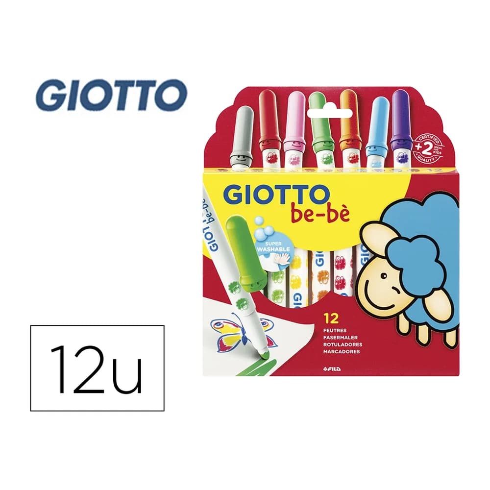 Giotto Rotulador giotto super bebe caja de 12 unidades colores surtidos