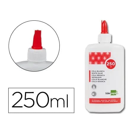 Liderpapel Pegamento cola blanca lavable liderpapel bote de 250 ml