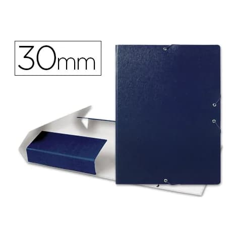 Liderpapel Carpeta proyectos liderpapel folio lomo 30mm carton gofrado azul