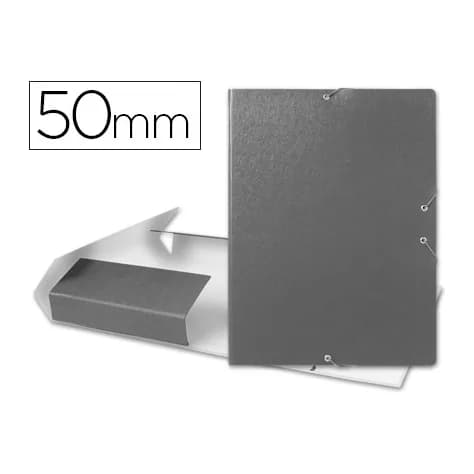 Liderpapel Carpeta proyectos liderpapel folio lomo 50mm carton gofrado gris