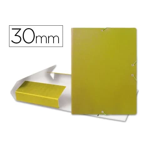 Liderpapel Carpeta proyectos liderpapel folio lomo 30mm carton gofrado amarilla