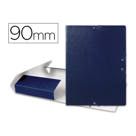 Liderpapel Carpeta proyectos liderpapel folio lomo 90mm carton gofrado azul