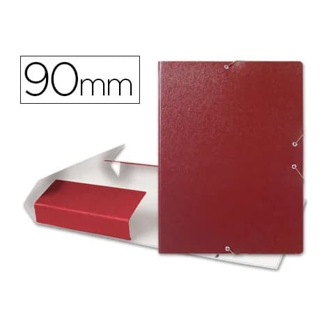 Liderpapel Carpeta proyectos liderpapel folio lomo 90mm carton gofrado roja