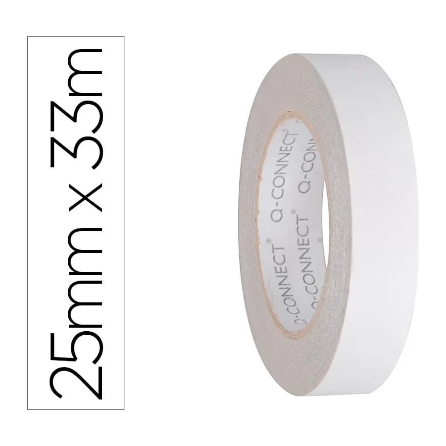 Q-connect Cinta adhesiva q-connect doble cara 33 mt x 25 mm