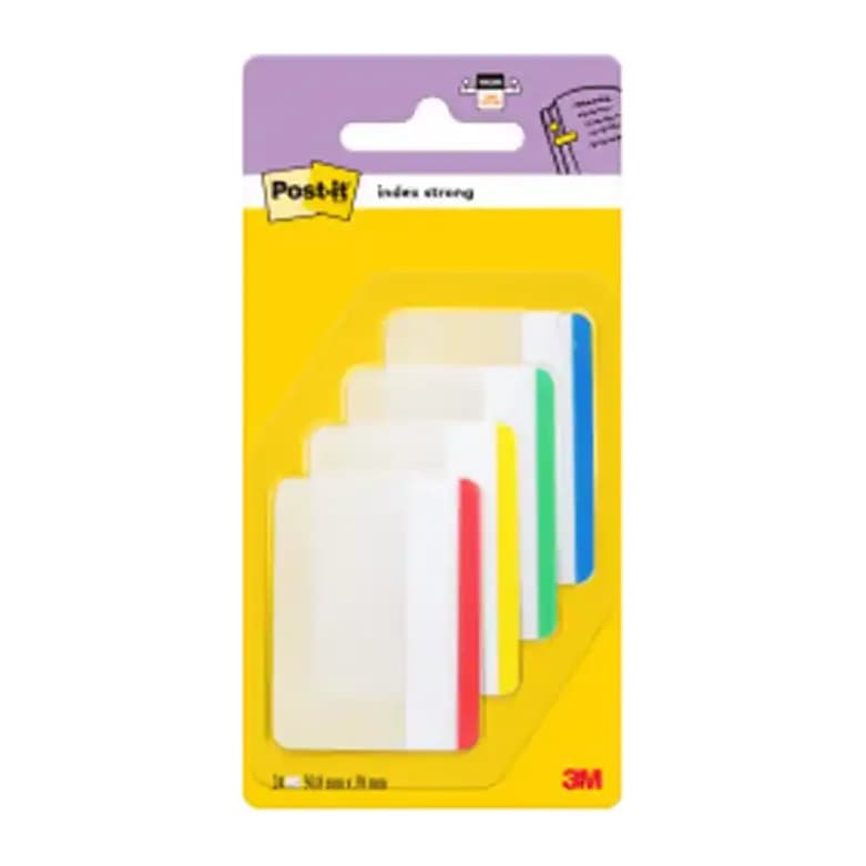 Post-it Banderitas separadoras rigidas dispensador 4 colores post-it index 686f-1 grandes 24 banderitas