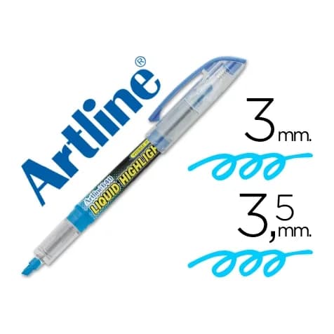 Artline Rotulador artline fluorescente ek-640 azul punta biselada