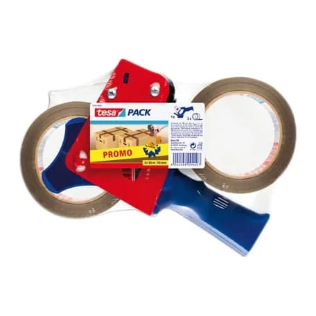 Tesa Portarrollo tesa para embalaje para rollos de 66mt x 50mm 2 rollos cinta marron