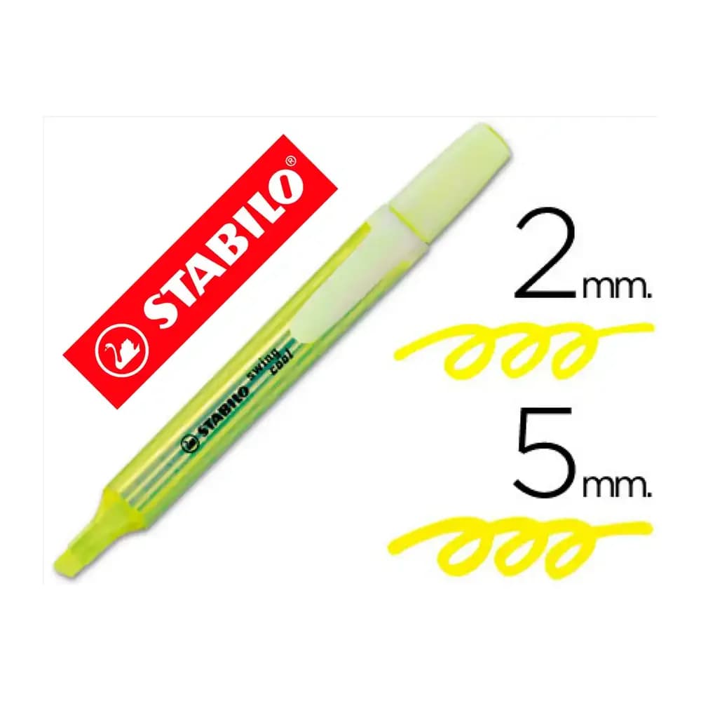 Stabilo Rotulador stabilo marcador fluorescente swing cool amarillo