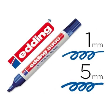 Edding Rotulador edding marcador 3300 n.3 azul punta biselada recargable