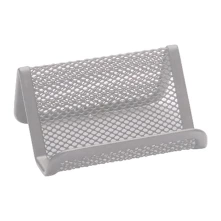 Q-connect Portatarjetas q-connect metalico 11x7,5x5 cm