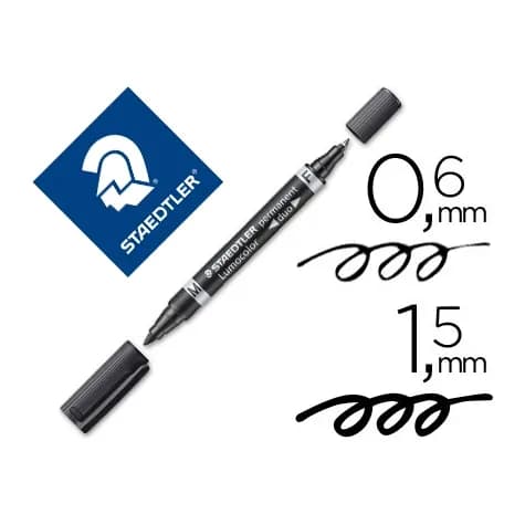 Staedtler Rotulador staedtler lumocolor permanente duo 348 punta f 0,6 mm punta m 1,5 mm