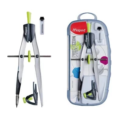 Maped Compas maped 291010 con bigotera abrazadera y estuche de minas