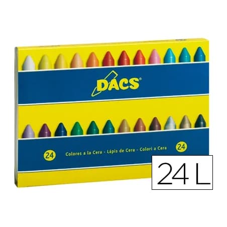 Dacs Lapices cera dacs caja de 24 colores surtidos