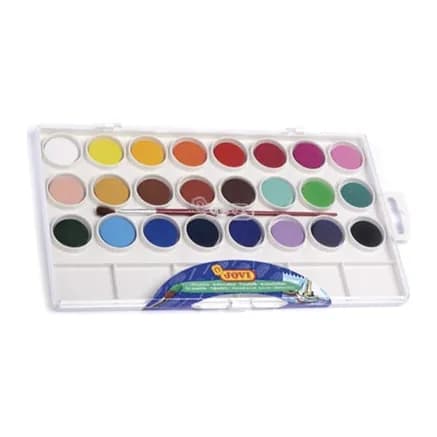 Jovi Acuarela jovi 24 colores con pincel estuche de plastico