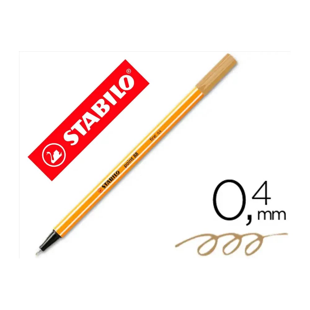Stabilo Rotulador stabilo punta de fib ra point 88 ocre oscuro punta fina 0,4mm