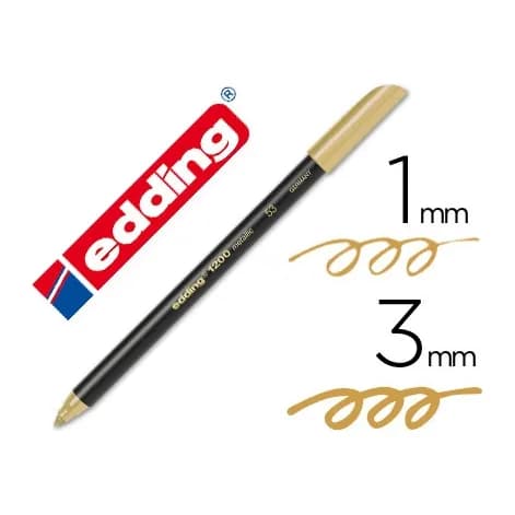 Edding Rotulador edding punta fibra 1200 oro n. 53 punta redonda 1-3 mm