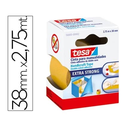 Tesa Cinta doble cara tesa film manualidades 2,75 mt x 38 mm