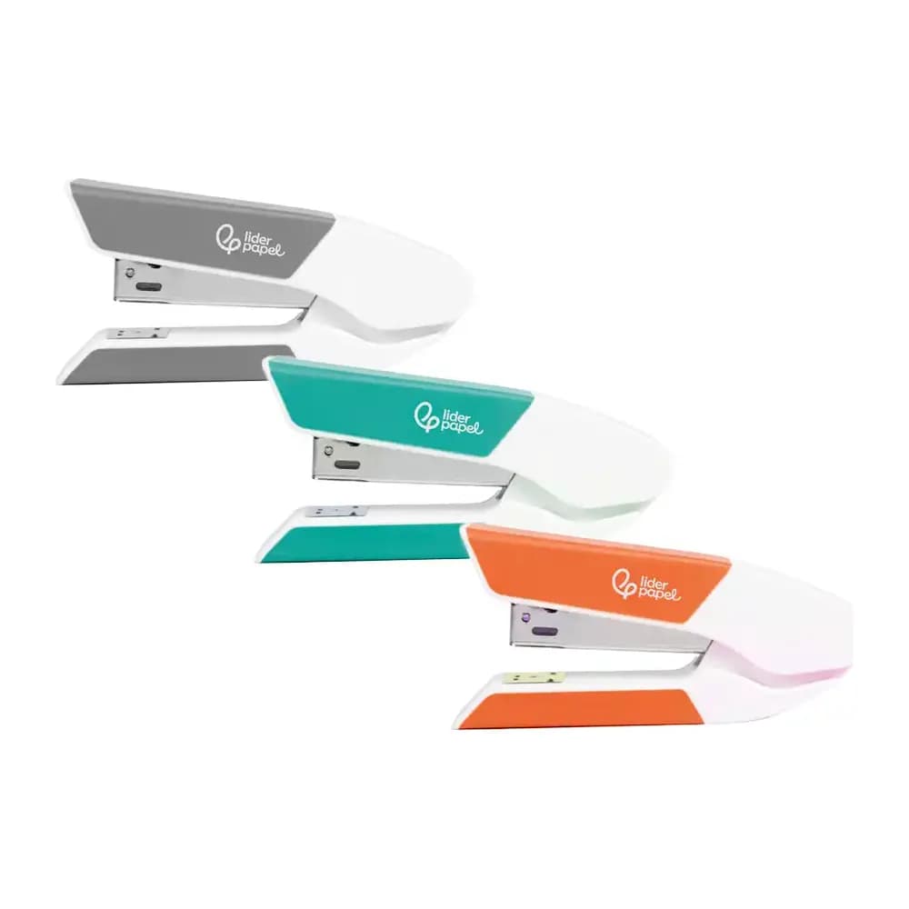 Liderpapel Grapadora liderpapel con regal o extraegrapas y caja de 1000 grapas 26/6,24/6, 22/6 20h colores surtidos