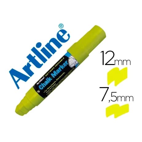 Artline Rotulador artline pizarra verde negra epw-12 mm color amarillo
