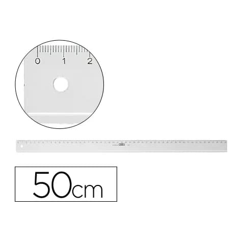 Mor Regla m+r 50 cm plastico transparente