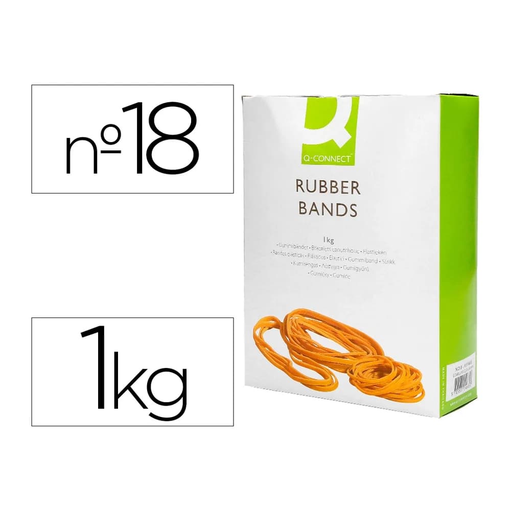 Q-connect Bandas elasticas q-connect 1000 gr 180 x 1,6mm x16 mm n 18
