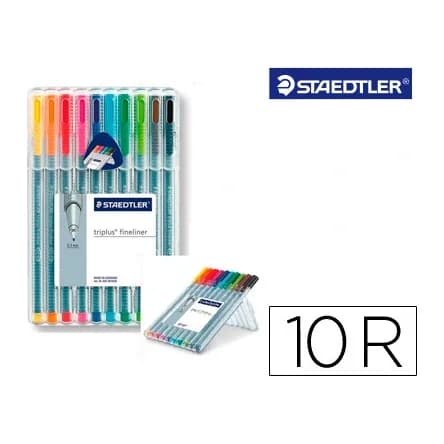 Staedtler Rotulador staedtler triplus fineliner 334 estuche de 10 unidades colores surtidos