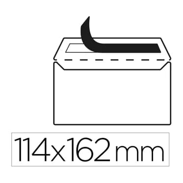 Liderpapel Sobre liderpapel n 19 blanco c6 114x162 mm tira de silicona paquete de 25 unidades